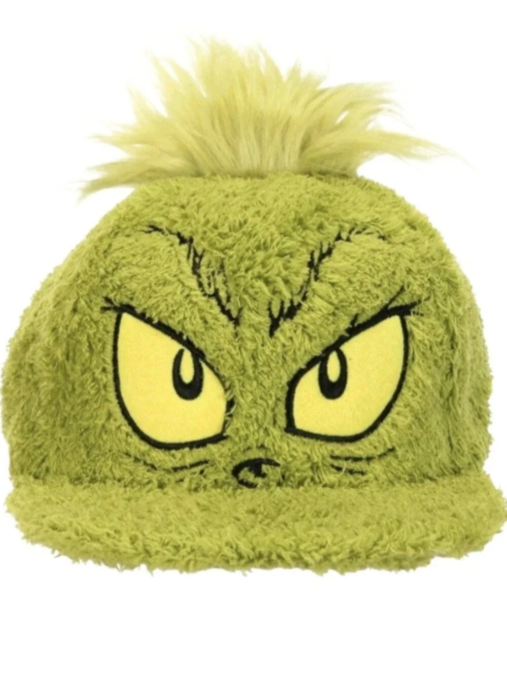 Dr. Seuss Grinch Fuzzy Cap in Green For Kids. Adjustable Strap NWT!